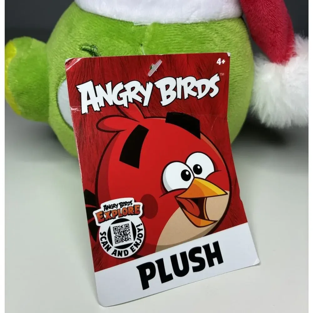 Angry Birds Santa Hat Pig Plush 5” Christmas 2025 Toy Factory New With Bent Tags
